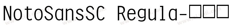 NotoSansSC Regula字体转换